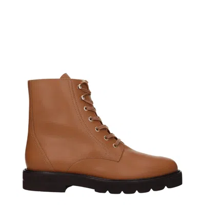 Stuart Weitzman Brown Leather Ankle
