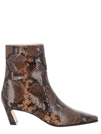 Stuart Weitzman Brown Leather Boots In Multi