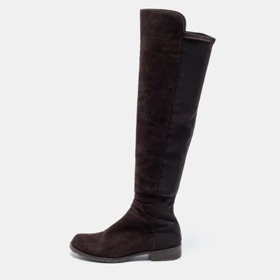 Stuart Weitzman Brown Suede Knee Length Boots