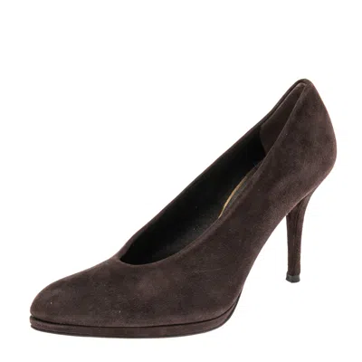 Stuart Weitzman Brown Suede Pumps