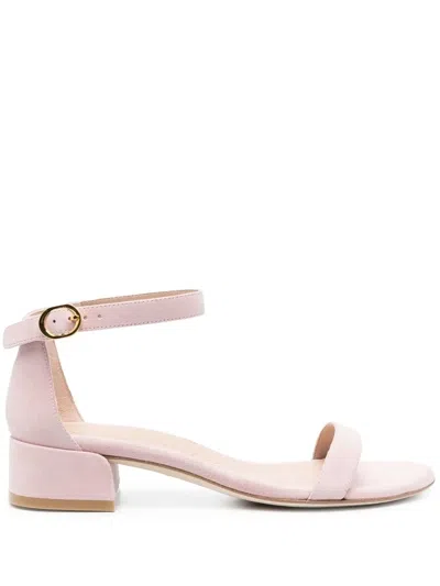 Stuart Weitzman Suede Sandals In Ballet