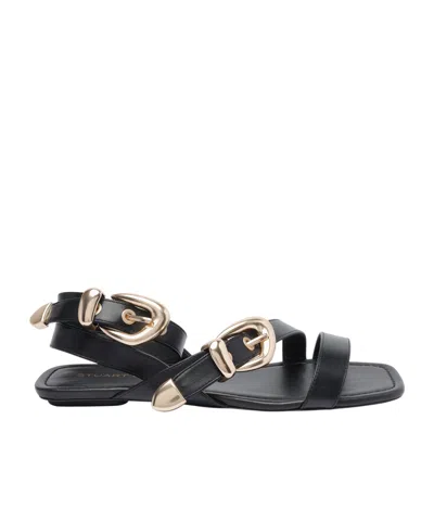 STUART WEITZMAN BUCKLE FLAT SANDALS