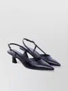 Stuart Weitzman Buckle Mid Heel Pointed Slingback Smooth