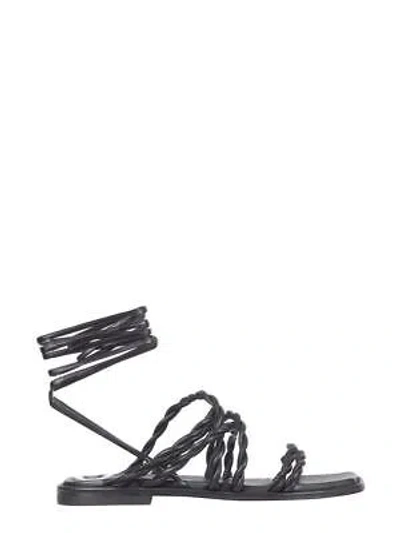 Pre-owned Stuart Weitzman Calypso Sandals In Black