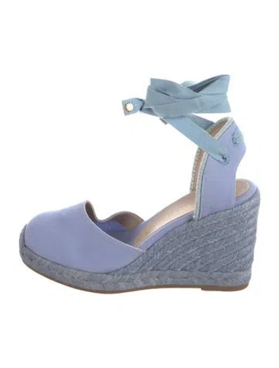 Pre-owned Stuart Weitzman Canvas Braided Accents Slingback Pumps In Blue