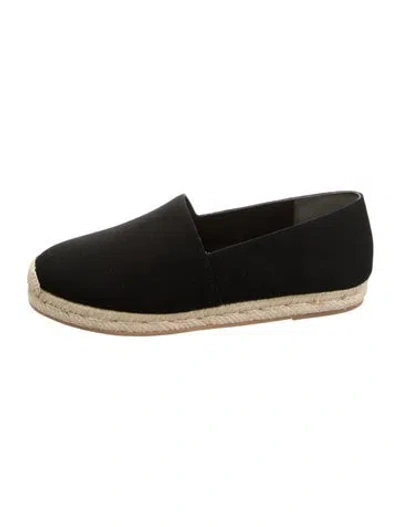 Pre-owned Stuart Weitzman Canvas Colorblock Pattern Espadrilles In Black