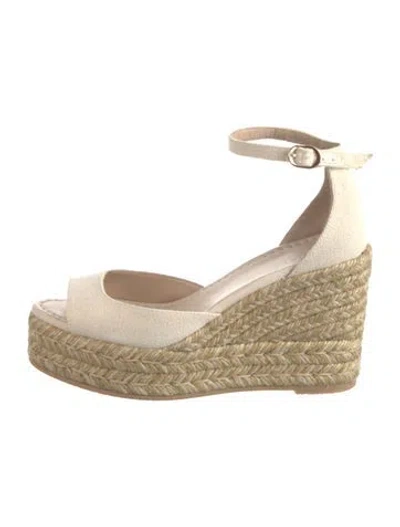 Pre-owned Stuart Weitzman Canvas D'orsay Pumps In Gold