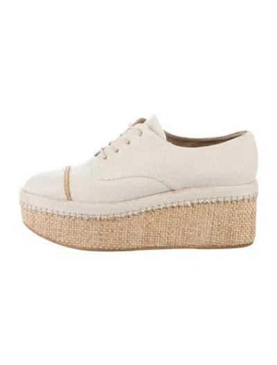 Pre-owned Stuart Weitzman Canvas Espadrille Sneakers In Gold/neutrals