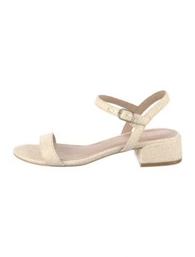 Pre-owned Stuart Weitzman Canvas Espadrilles In Neutral