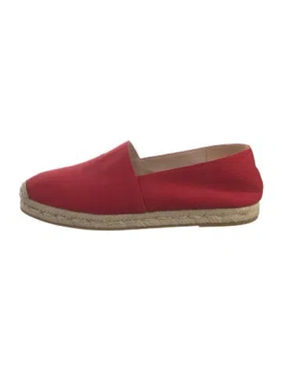 Pre-owned Stuart Weitzman Canvas Espadrilles In Red