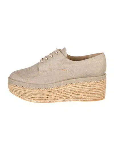 Pre-owned Stuart Weitzman Canvas Oxfords