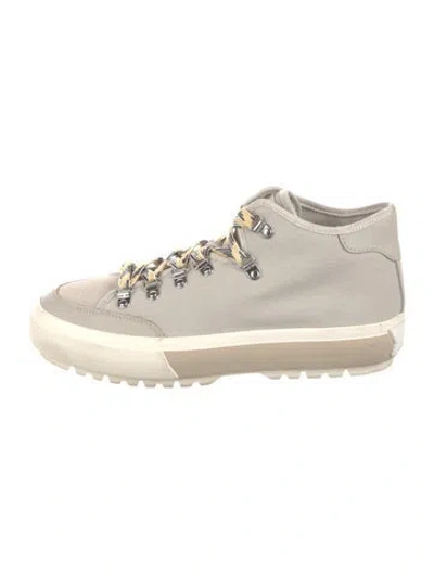 Pre-owned Stuart Weitzman Canvas Sneakers In Neutral