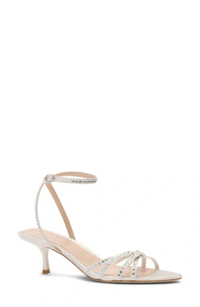Stuart Weitzman Carlyle Leather Sandal In White