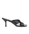Stuart Weitzman Carmen Cross-belt High-heeled Sandals In Black