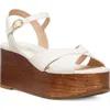 Stuart Weitzman Carmen Midi Wedge Sandal In Neutral