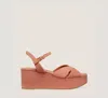 Stuart Weitzman Carmen Midi Wedge In Terracotta