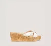 Stuart Weitzman Dayna Crisscross Wedge Platform Sandals In Seashell