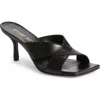 Stuart Weitzman Women's Carmen 75mm Leather Criss-cross Sandals In Black