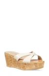 Stuart Weitzman Dayna Crisscross Wedge Platform Sandals In Seashell