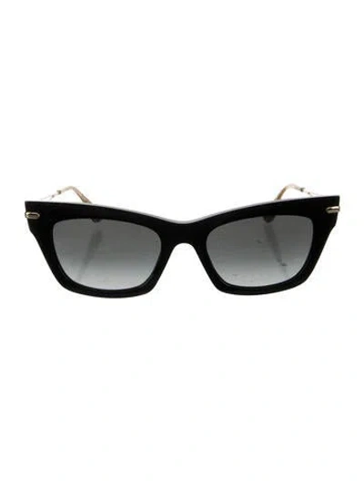Pre-owned Stuart Weitzman Cat-eye Gradient Sunglasses In Black/gold