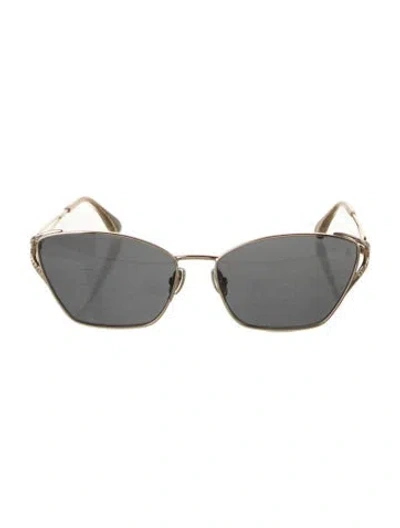 Pre-owned Stuart Weitzman Cat-eye Tinted Sunglasses In Gold