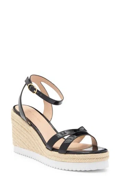 Stuart Weitzman Catlina Espadrille Wedge Sandal In Black