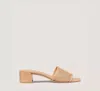 Stuart Weitzman Cayman 35 Block Slide In Ginger