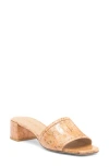 Stuart Weitzman Cayman 35 Block Slide Sandal In Natural