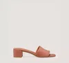 Stuart Weitzman Cayman 35 Block Slide The Sw Outlet In Terracotta
