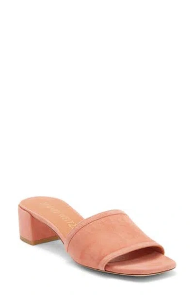 Stuart Weitzman Cayman Block Heel Sandal In Brown