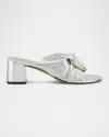 Stuart Weitzman Cece Metallic Twisted Ring Slide Sandals