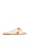 Stuart Weitzman Cece Twisted Leather Ring Slide Sandals