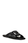 Stuart Weitzman Cece Slide Sandal In Black