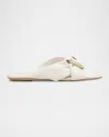 Stuart Weitzman Cece Twisted Leather Ring Slide Sandals In Barely Beige
