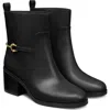 Stuart Weitzman Cecily Leather Bootie In Black