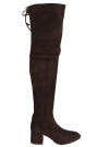 Stuart Weitzman Highland Womens Stretch Heels Over-the-knee Boots In Black