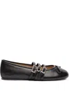 Stuart Weitzman Celeste Ballet Flats In Black