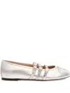 Stuart Weitzman Celeste Ballet Flats In Silver