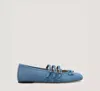 Stuart Weitzman Celeste Mary Jane Ballet In Blue