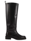 Stuart Weitzman Knee-high Block Heel Celia Leather Boots In Black