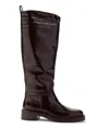 Stuart Weitzman Crocodile-effect Knee-high Boots With Block Heel And Versatile Design In Brown
