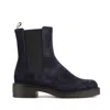 Stuart Weitzman Suede Ankle Boots Featuring Block Heel In Blue