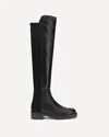 Stuart Weitzman High Boots With Round Toe And Block Heel In Black