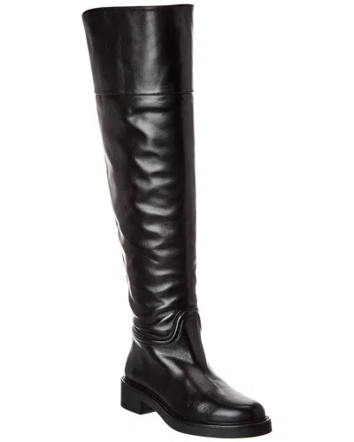 Stuart Weitzman Celia Leather Over-the-knee Riding Boot In Black