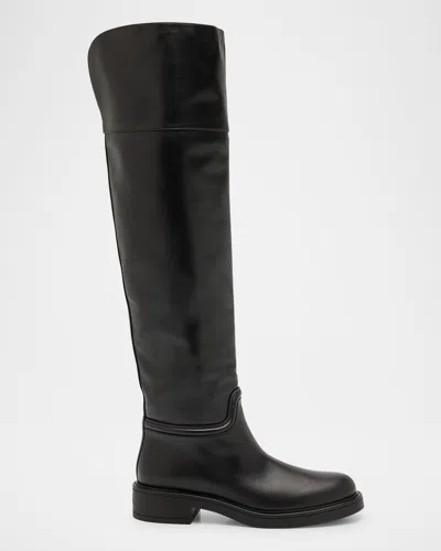 STUART WEITZMAN CELIA LEATHER OVER-THE-KNEE RIDING BOOTS