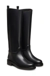 Stuart Weitzman Leather Knee-high Riding Boot In Black
