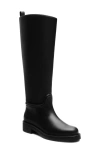Stuart Weitzman Celia Riding Boot In Black Pebbled