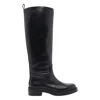 Stuart Weitzman Stylish Knee-high Leather Block Heel Boots In Black