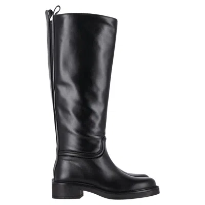 Stuart Weitzman Celia Riding Boots In Black Leather