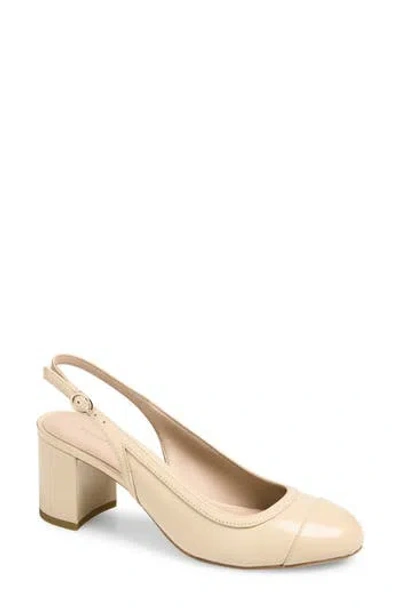 Stuart Weitzman Celina Patent-leather Slingback Pumps In Brown